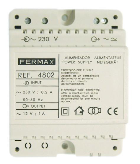 ALIMENTADOR DIN4 230VAC/12VAC-1A