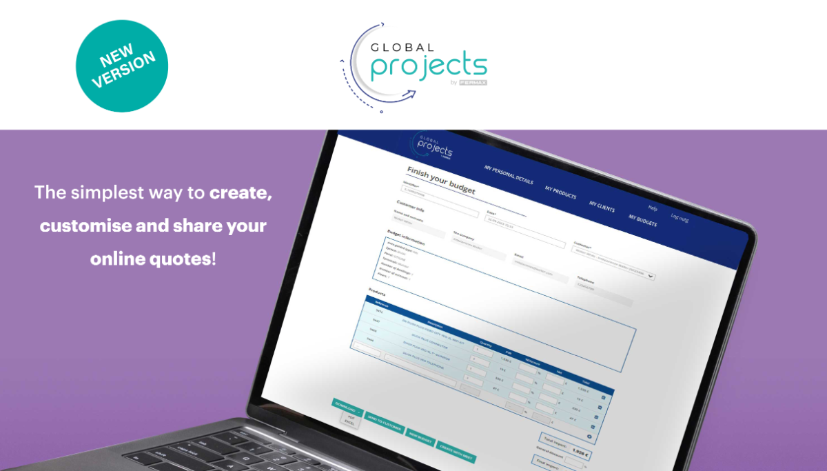 Create your quotations online with the new Global Projects